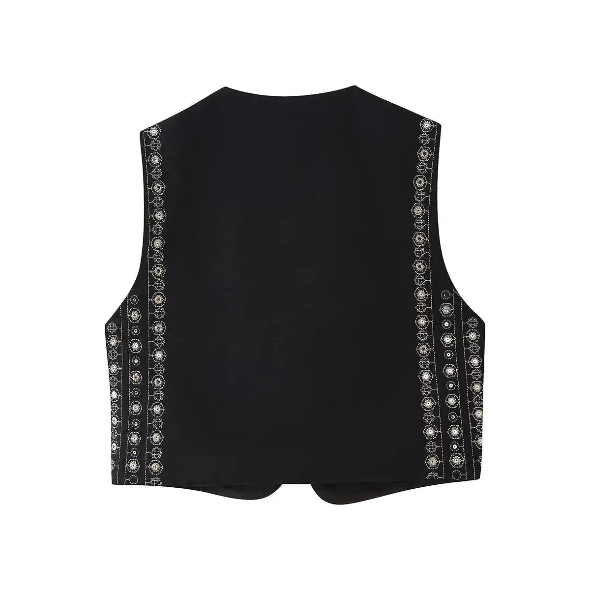Women's Sequin Pattern Boho Vest