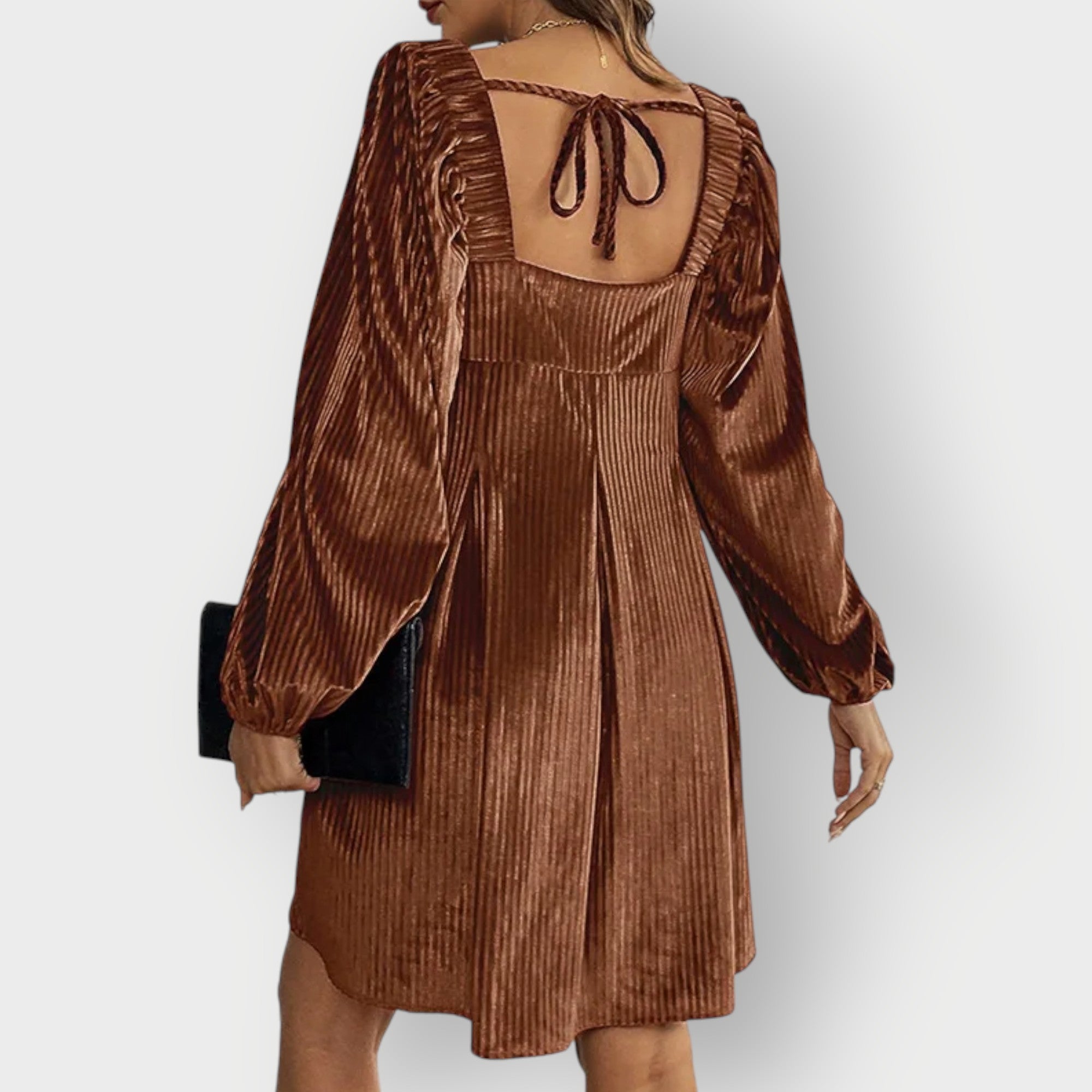 Women's Velvet Chic Backless Dress