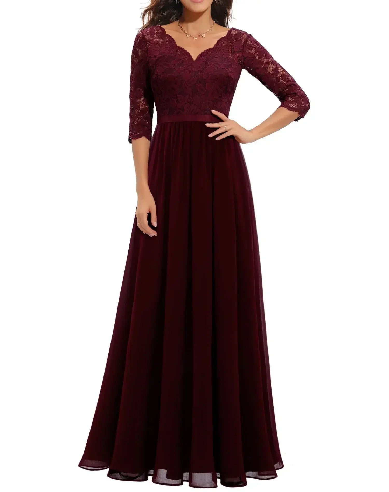 Women’s Elegant Lace Long Dress