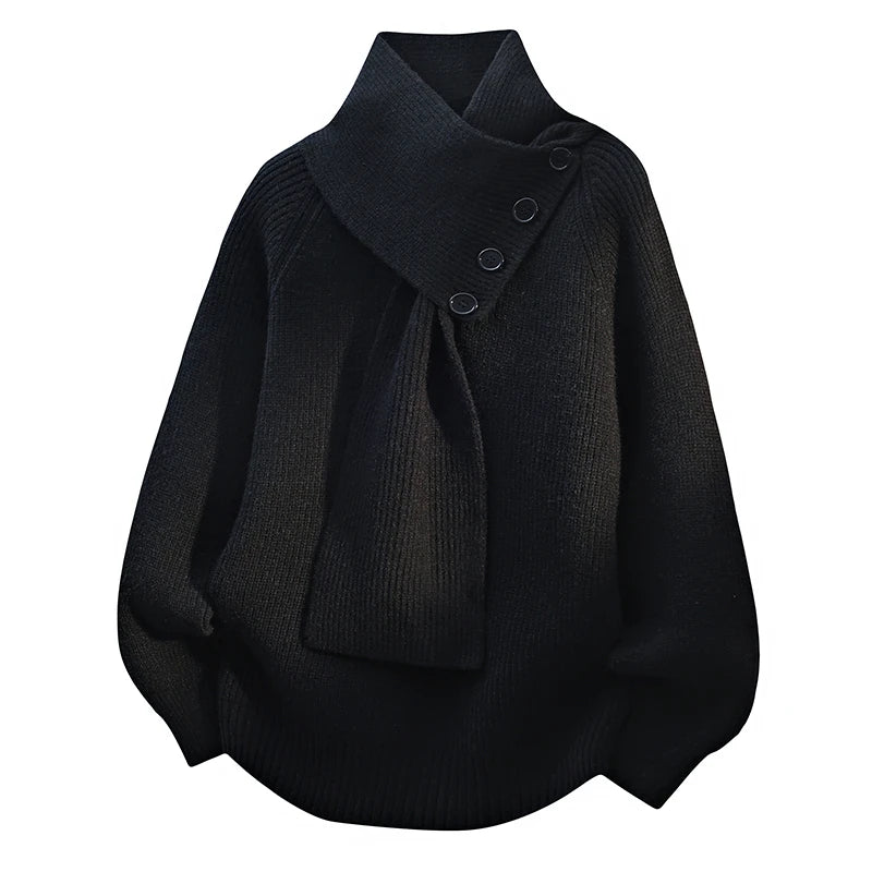Women's Cozy Scarf-Neck Sweater