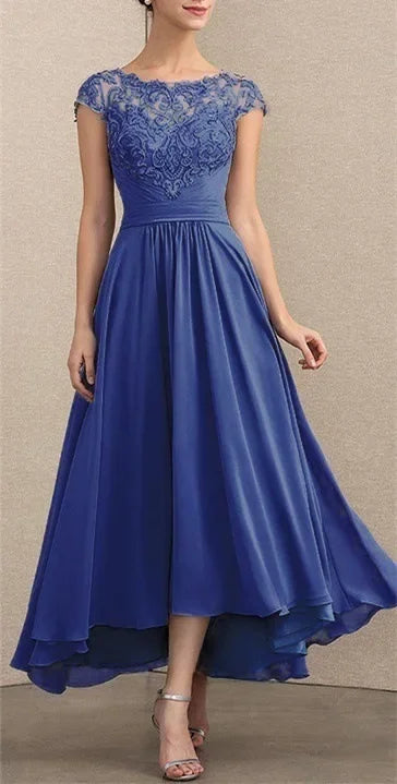 Women's Elegant Lace Chiffon Maxi Dress