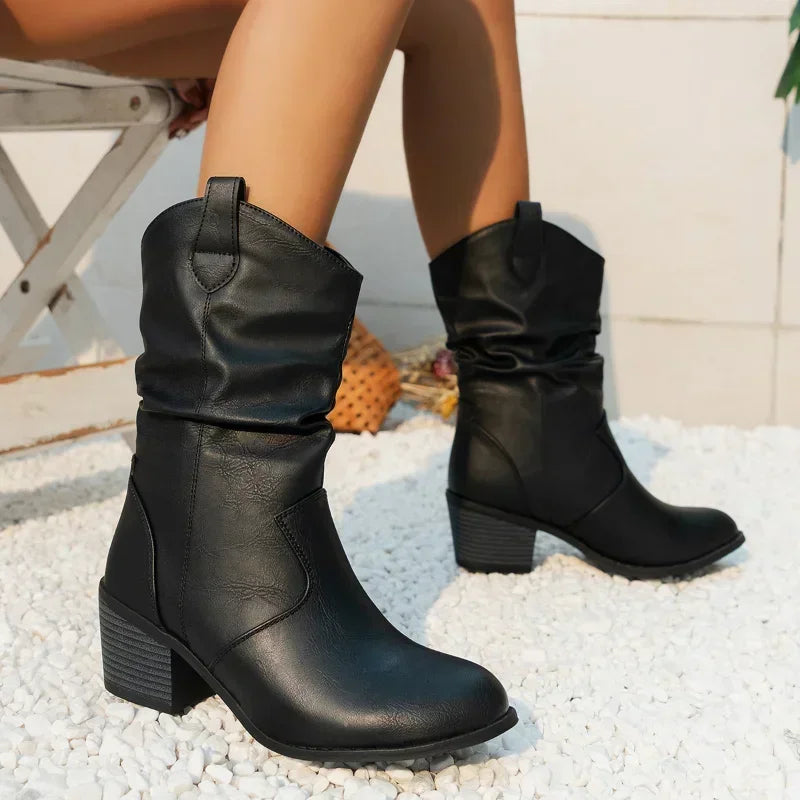Women's Classic Mid-Calf Western Boots