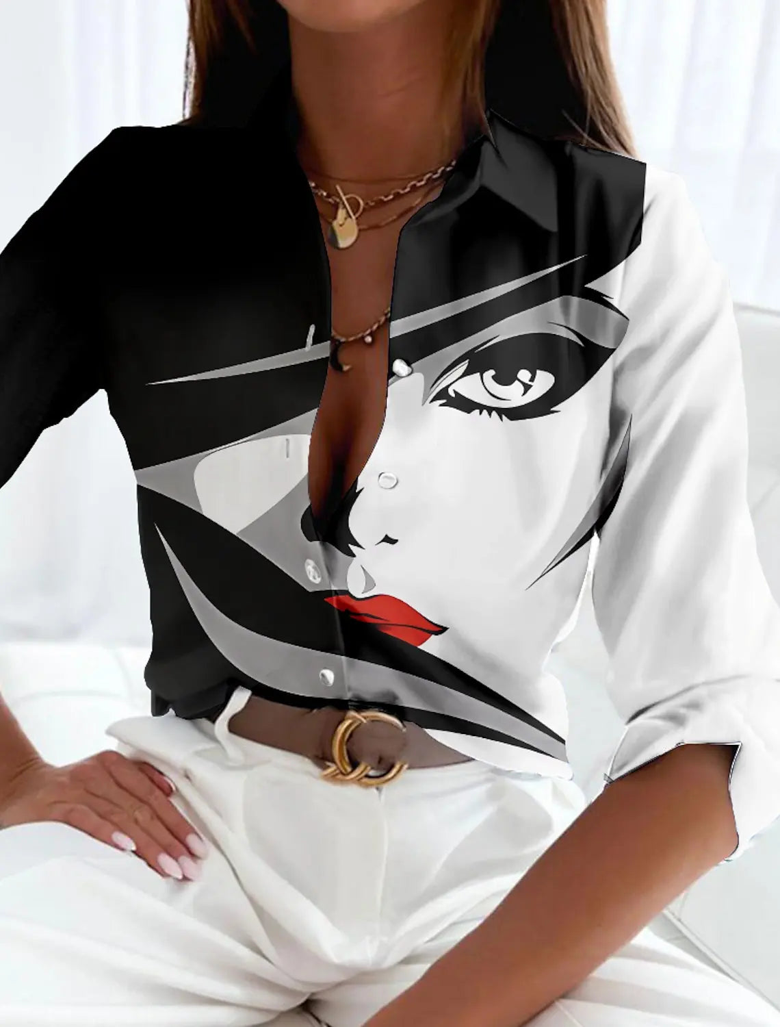 Women's Contemporary Printed Blouse