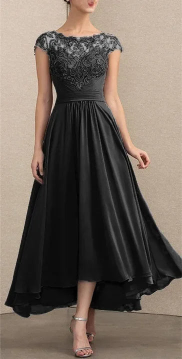 Women's Elegant Lace Chiffon Maxi Dress