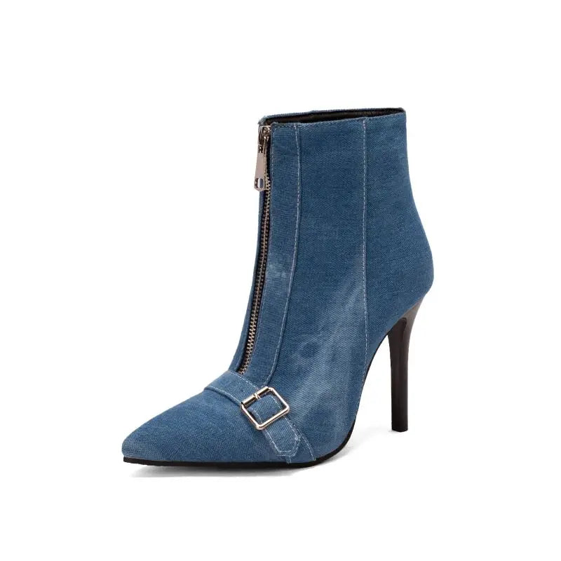 Women's Denim Buckle Bootie