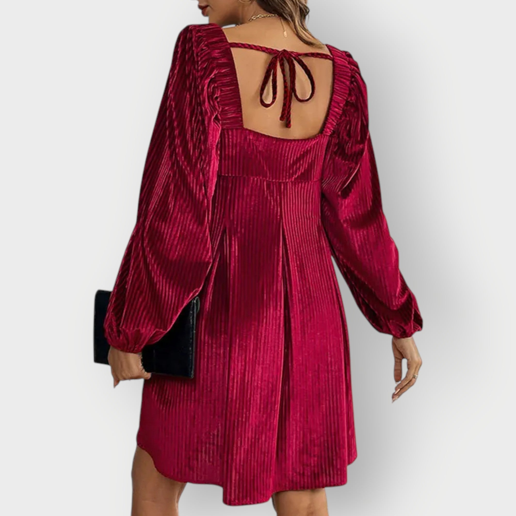 Women's Velvet Chic Backless Dress