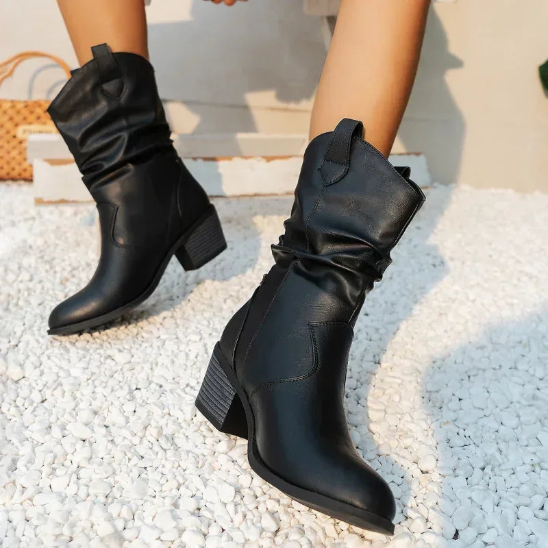 Women's Classic Mid-Calf Western Boots