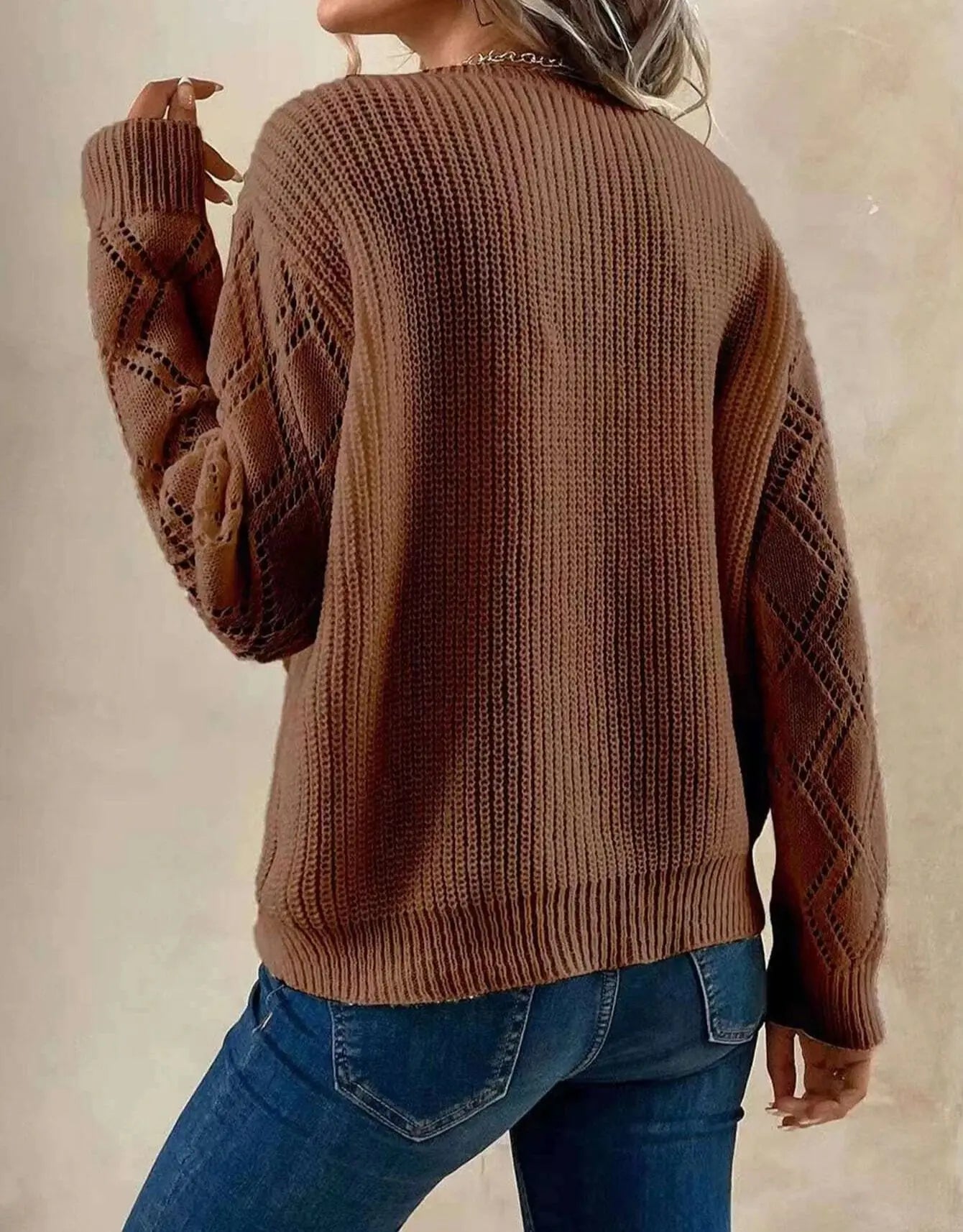 Women's Solid V Neck Sweater