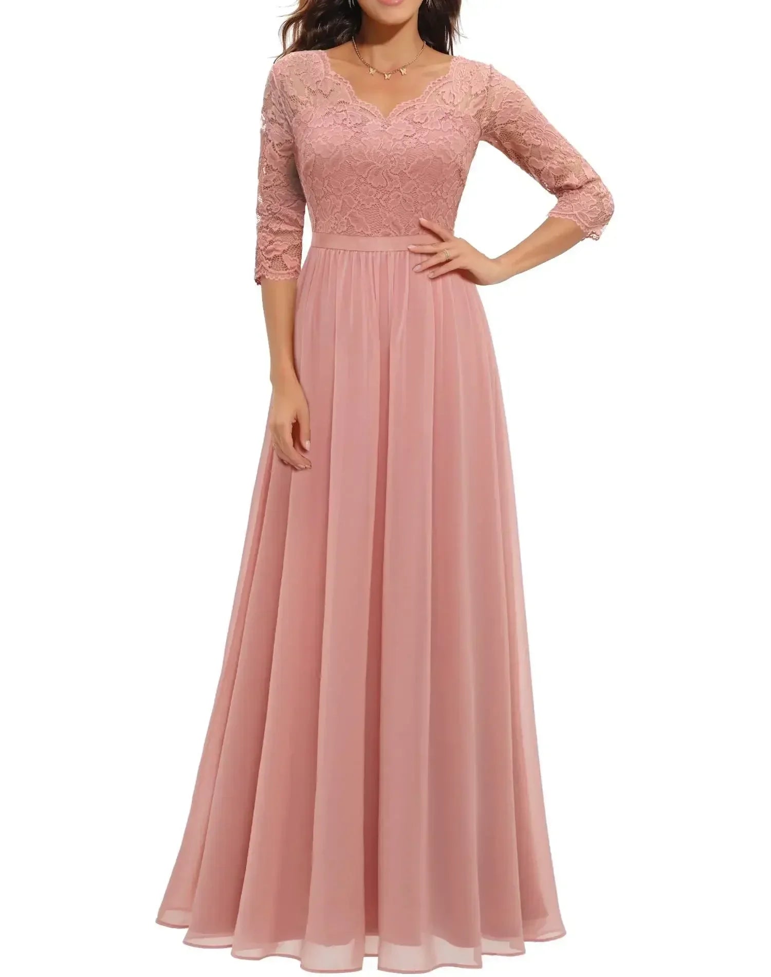 Women’s Elegant Lace Long Dress