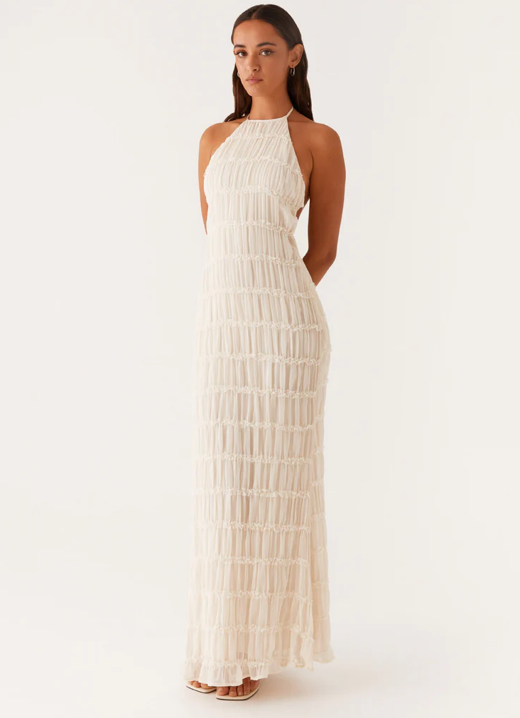 Women's Elegant Halter Maxi Dress