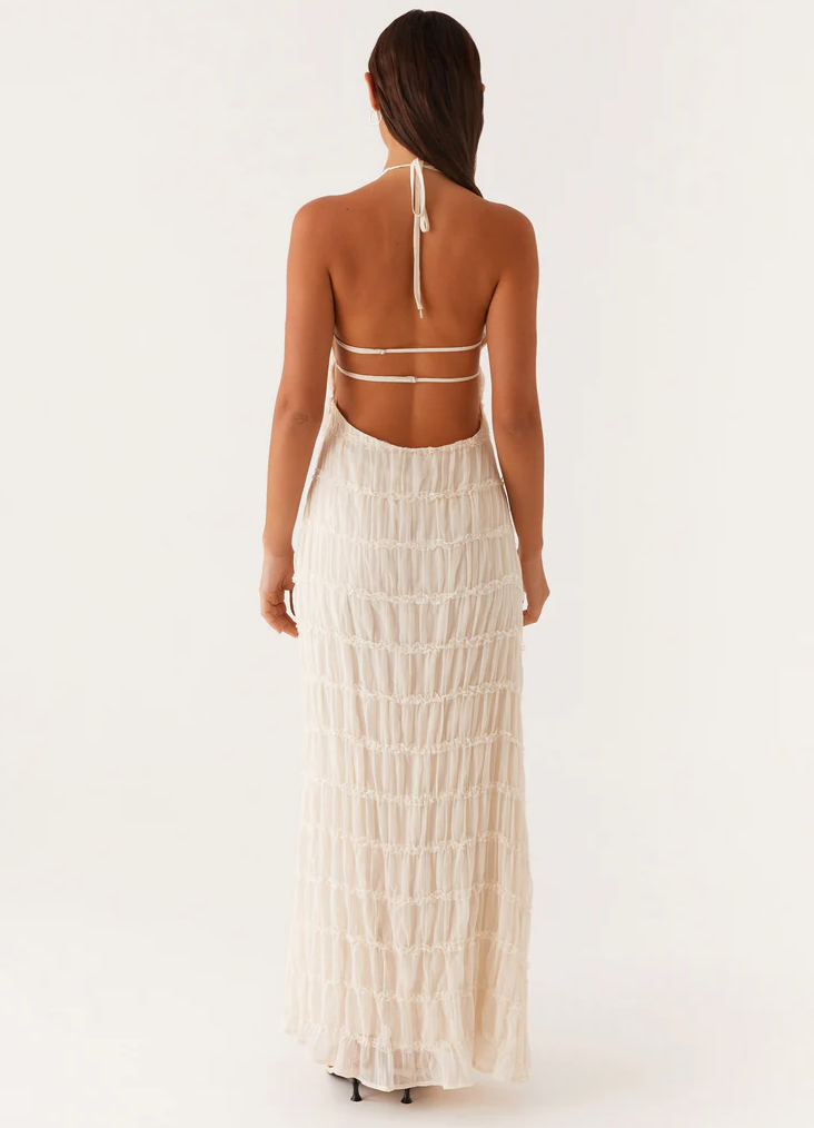 Women's Elegant Halter Maxi Dress