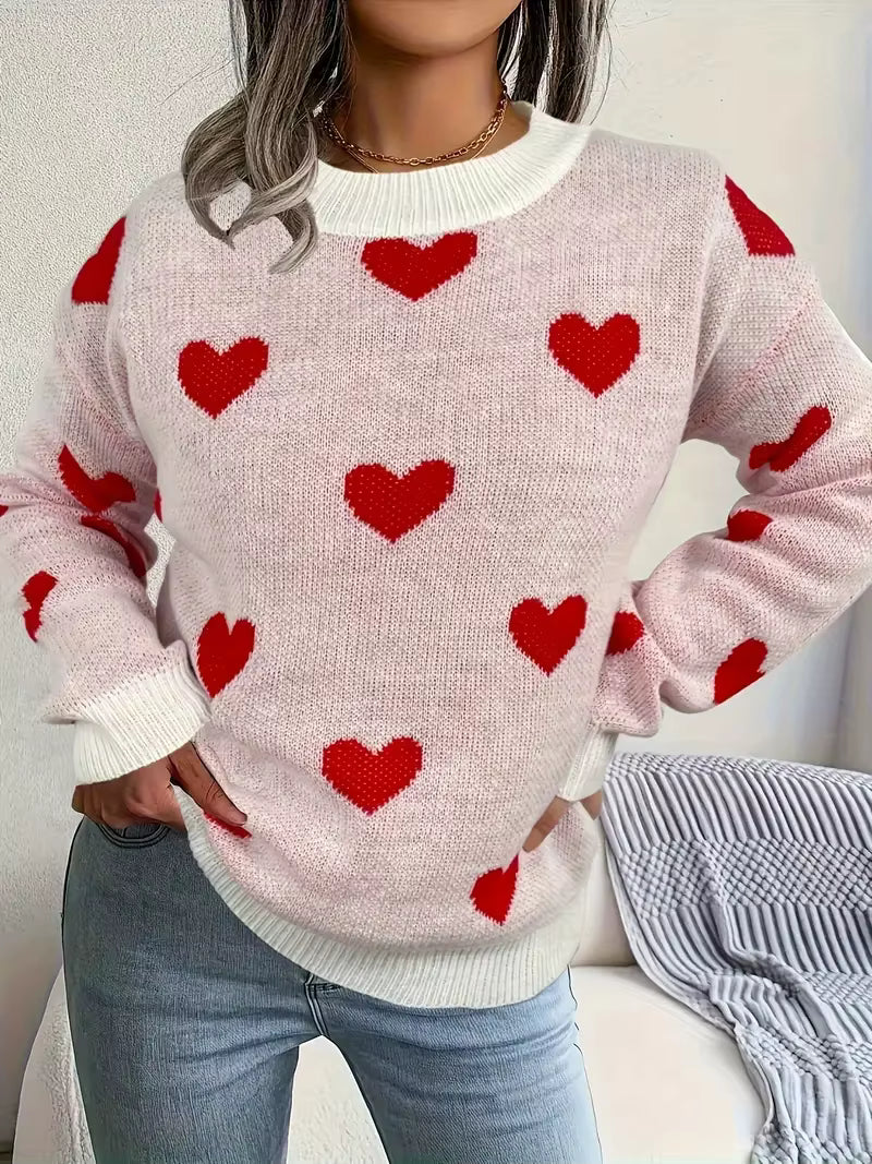 Women's Elegant Hearts Sweater