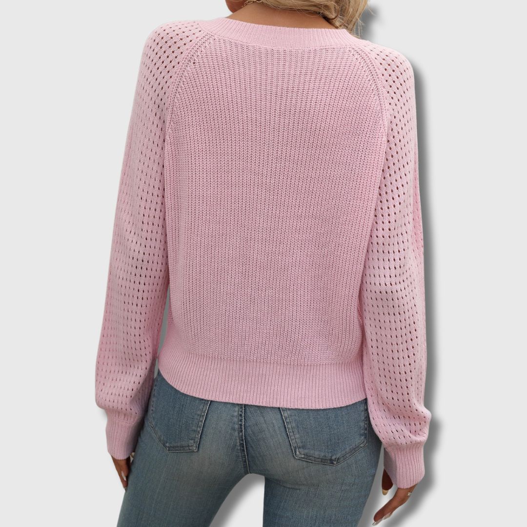 Women's Elegant V-Neck Sweater