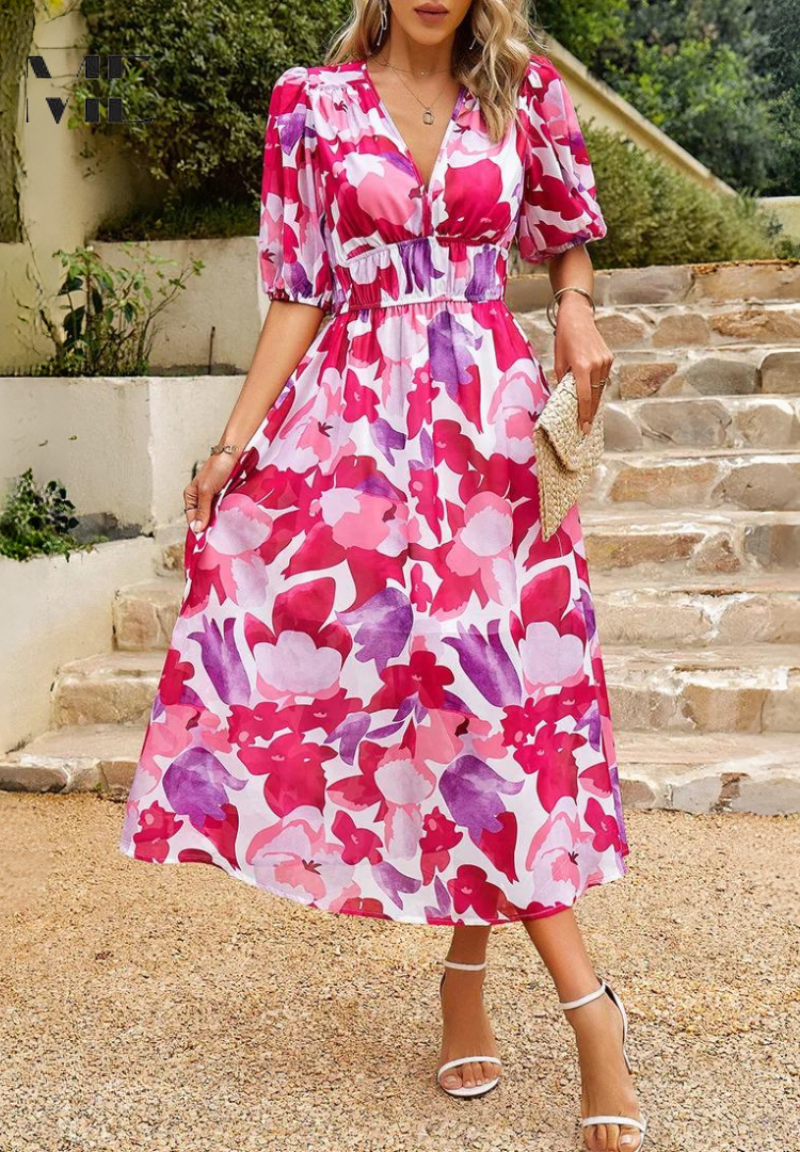 Women's Elegant Floral Dress