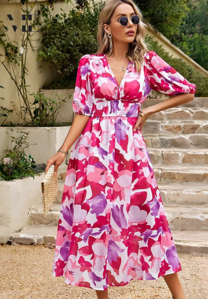 Women's Elegant Floral Dress