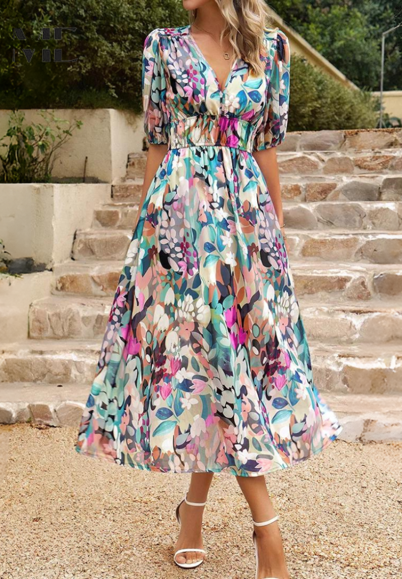 Women's Elegant Floral Dress