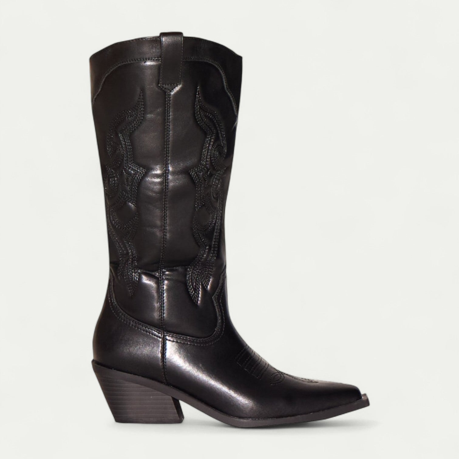 Women's Western Calf High Pointed Toe Boots for Women
