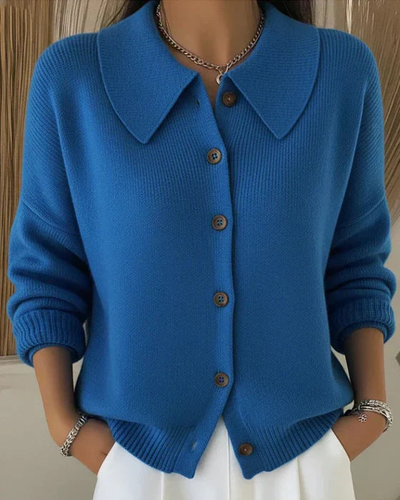 Women's Button Collar Cardigan
