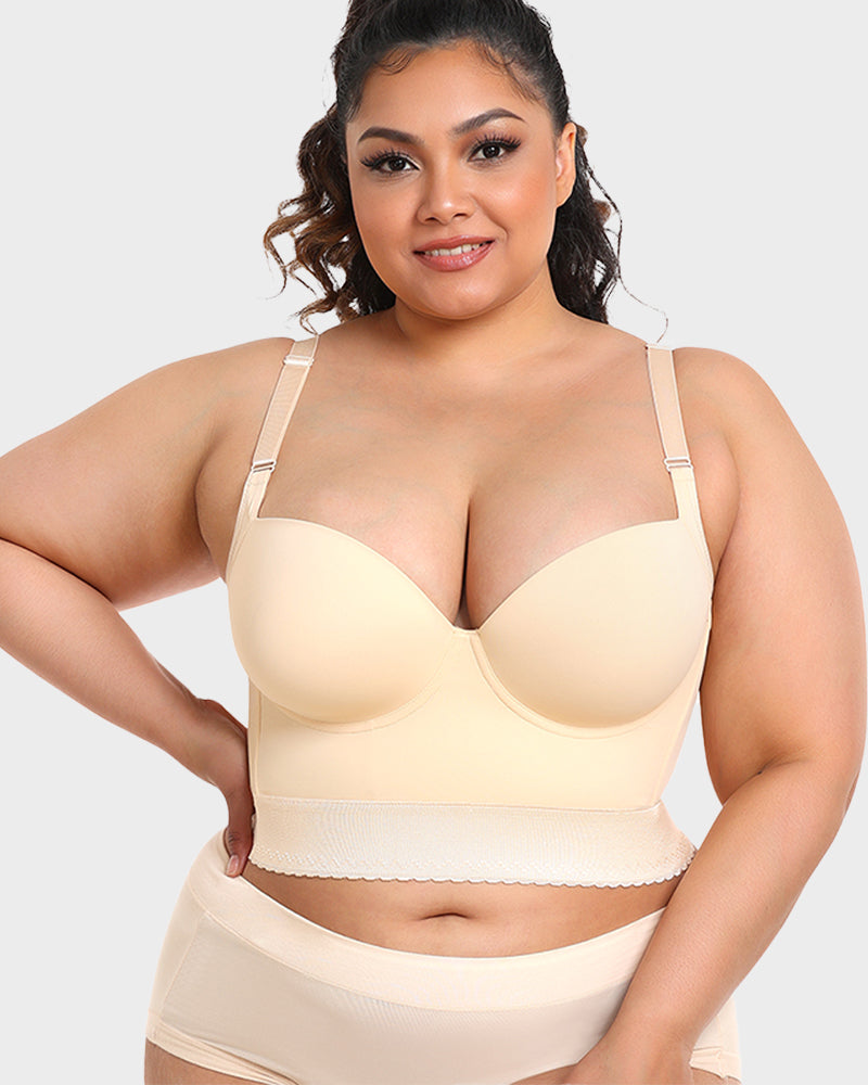 Women's Built-In Shapewear Longline Push-Up Bra
