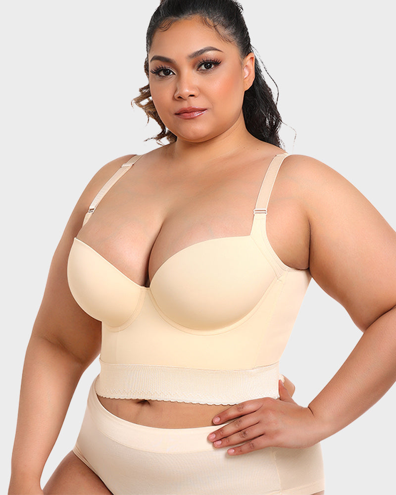 Women's Built-In Shapewear Longline Push-Up Bra
