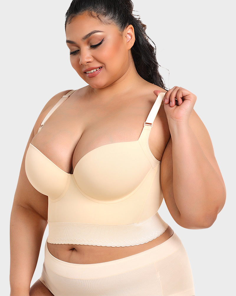 Women's Built-In Shapewear Longline Push-Up Bra