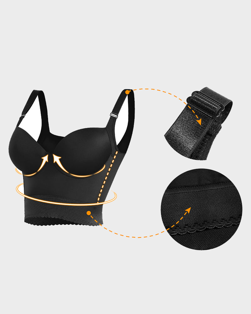 Women's Built-In Shapewear Longline Push-Up Bra