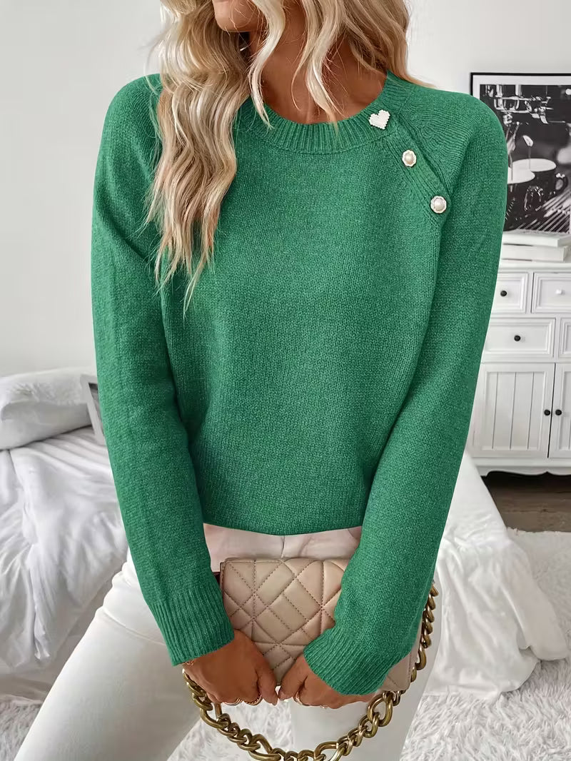 Women's Long Sleeve Knitted Sweater