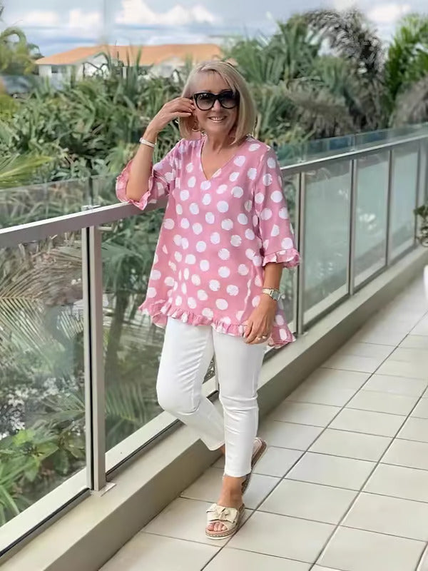 Women's Stylish V-Neck Blouse