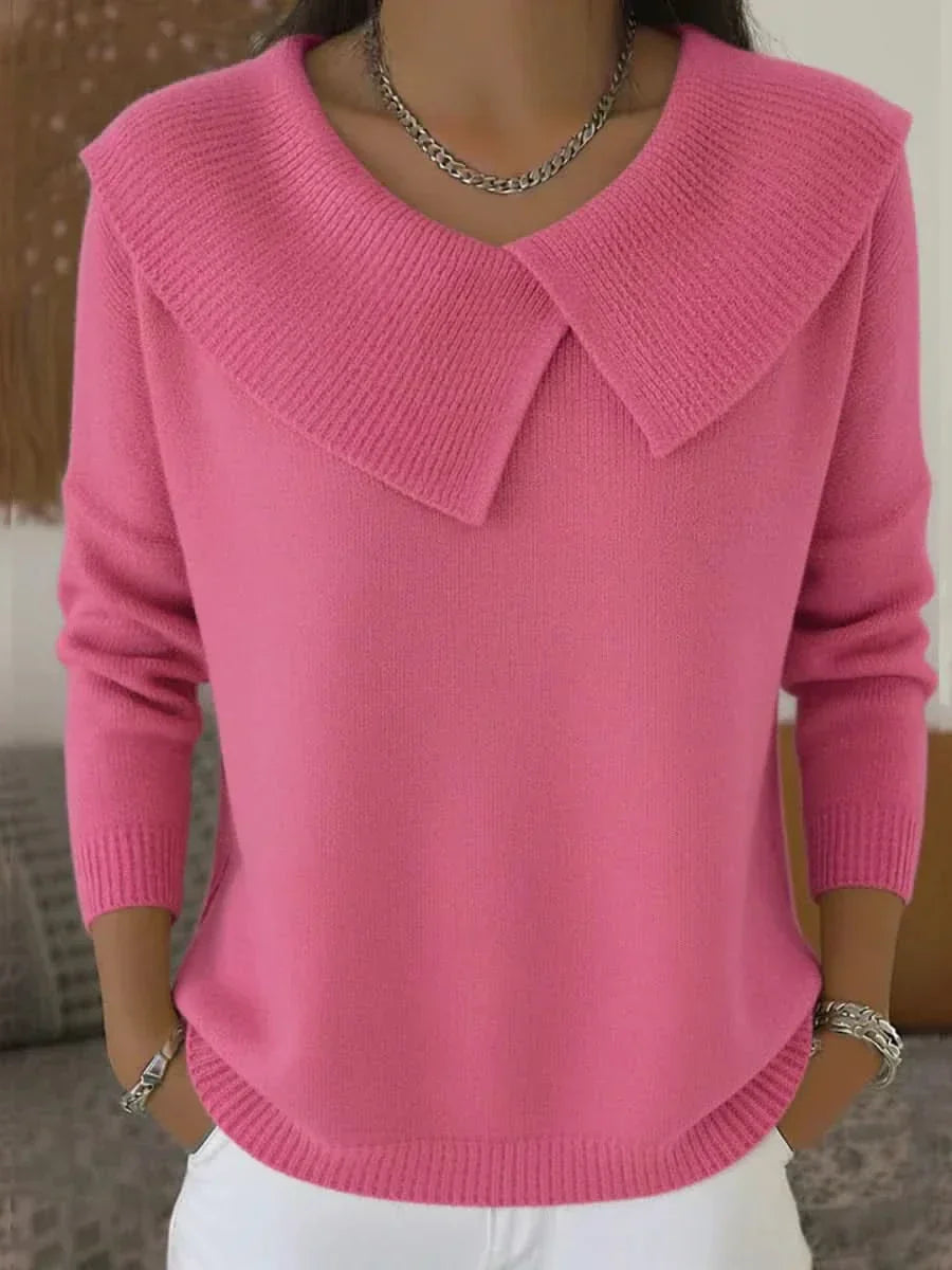 Women's Ribbed Collar Sweater