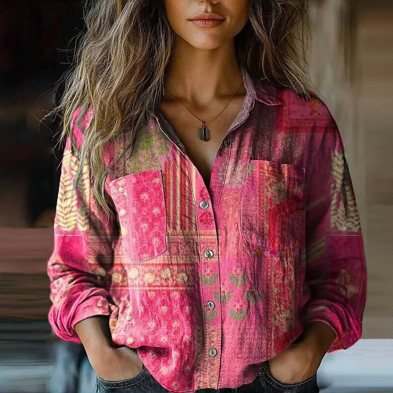 Women's Bohemian Pattern Vintage Blouse