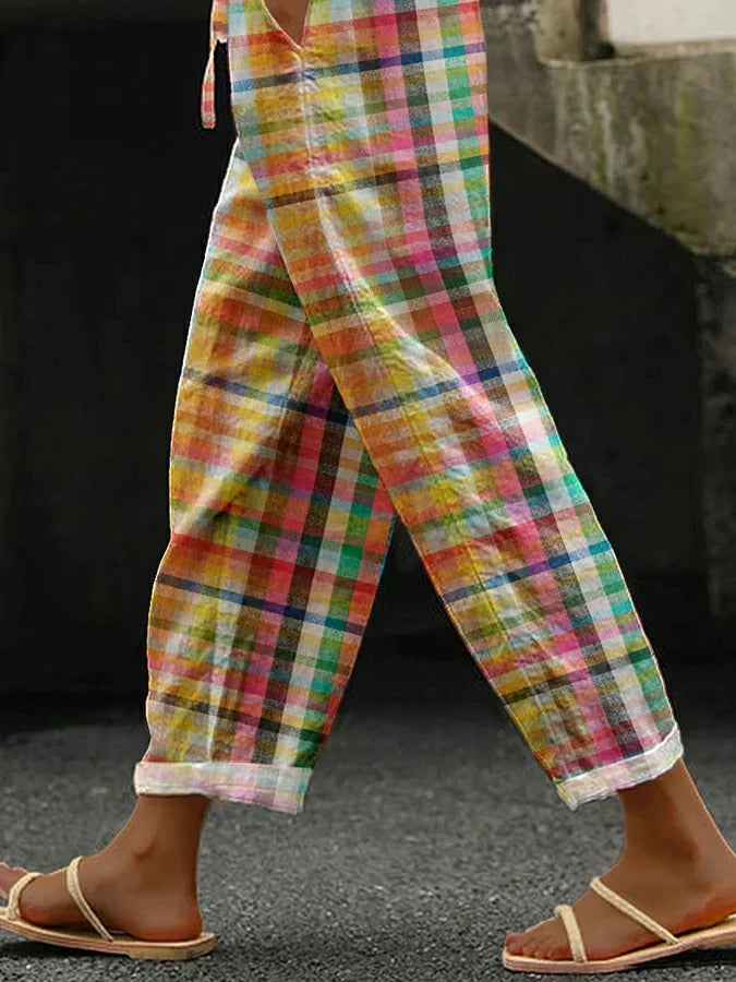 Women's Comfortable Checkered Pants