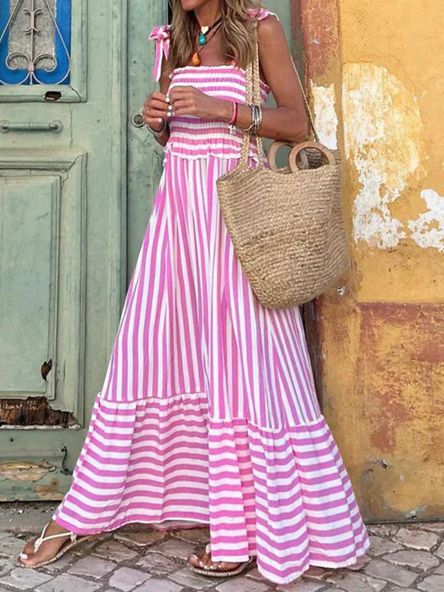 Women's Elegant Striped Summer Dress