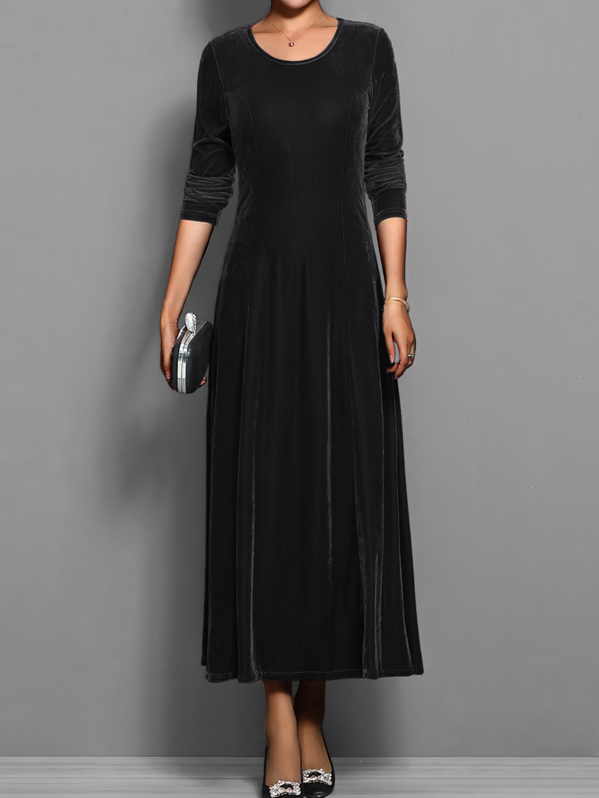 Women's Soft Velvet Dress