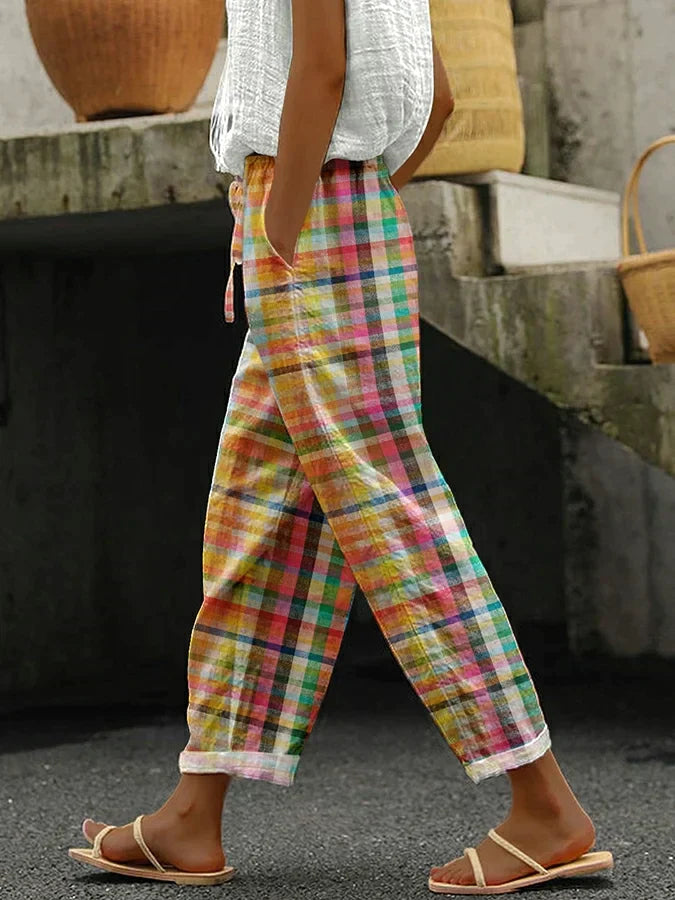 Women's Comfortable Checkered Pants