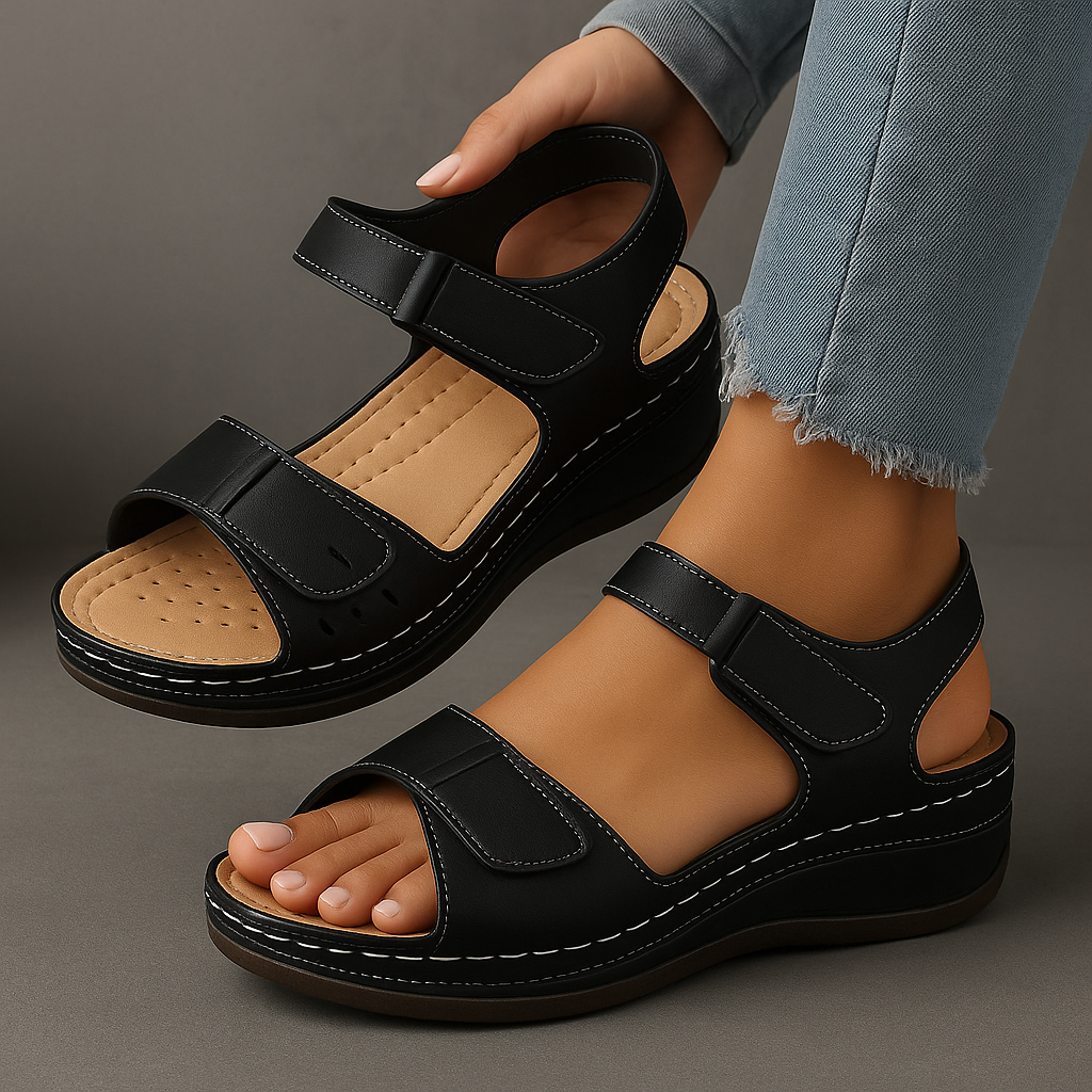 Women's Orthopedic Sandals with Wedge Heel