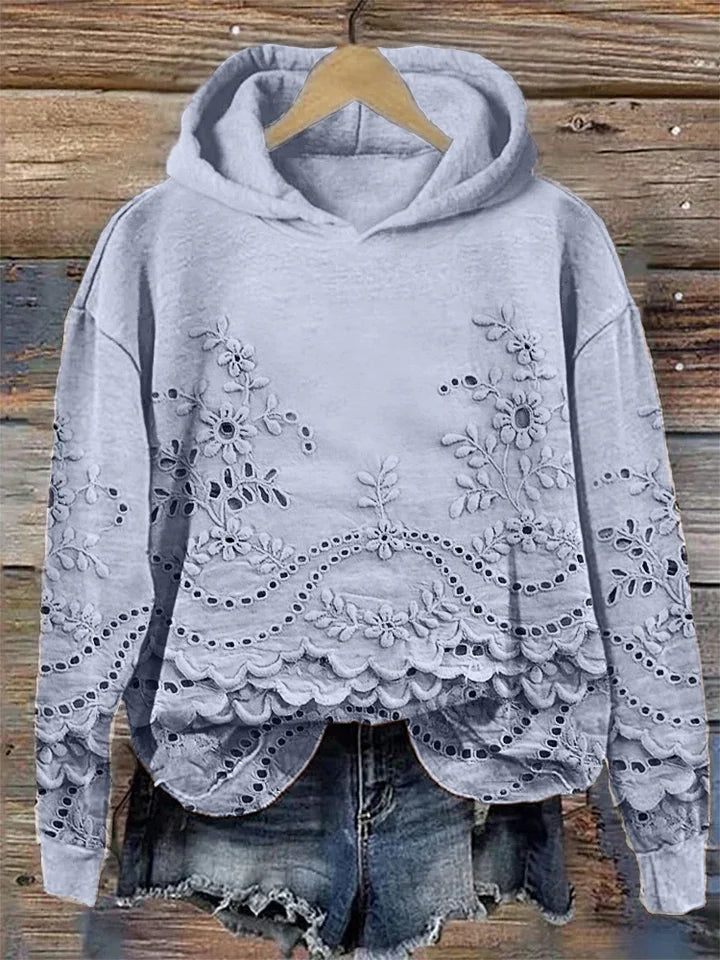 Women's Chic Floral Hoodie