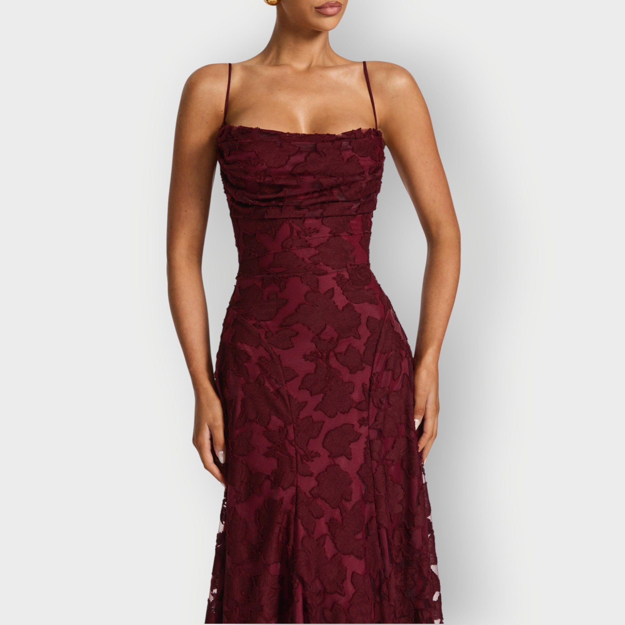 Women's Elegant Strapless Velvet Gown