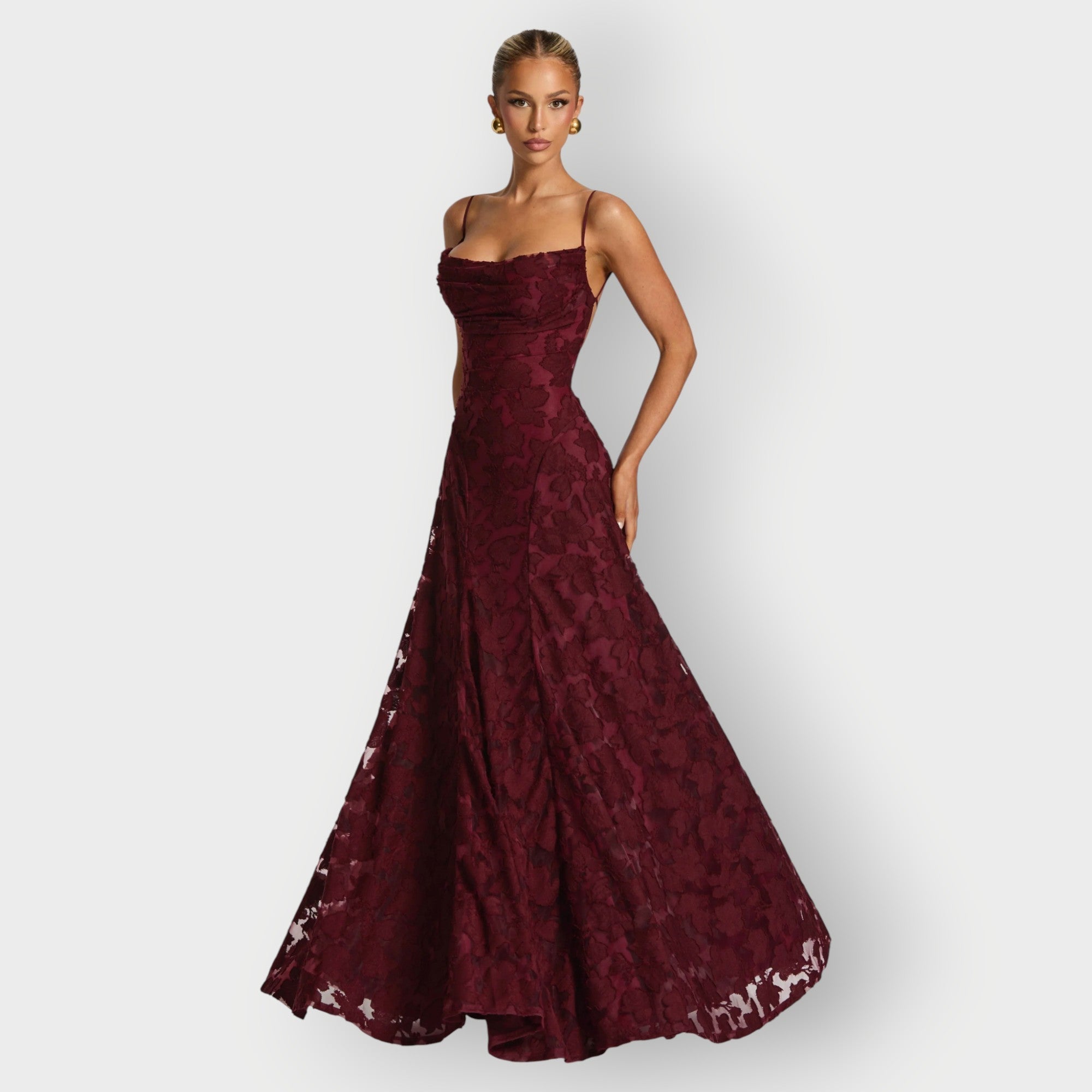 Women's Elegant Strapless Velvet Gown