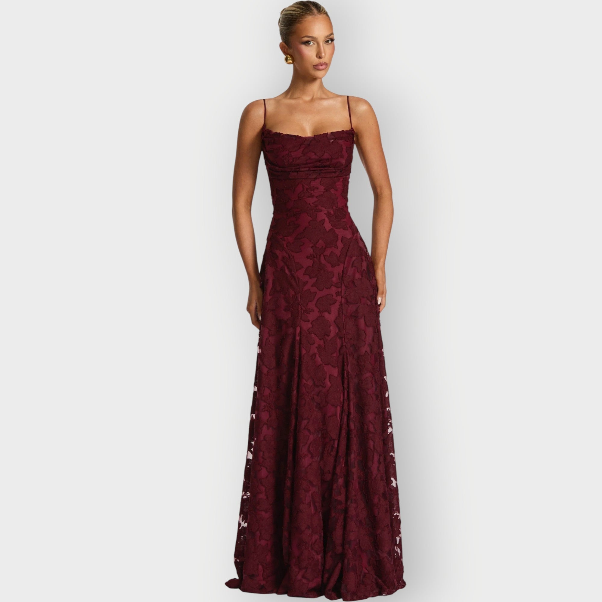 Women's Elegant Strapless Velvet Gown