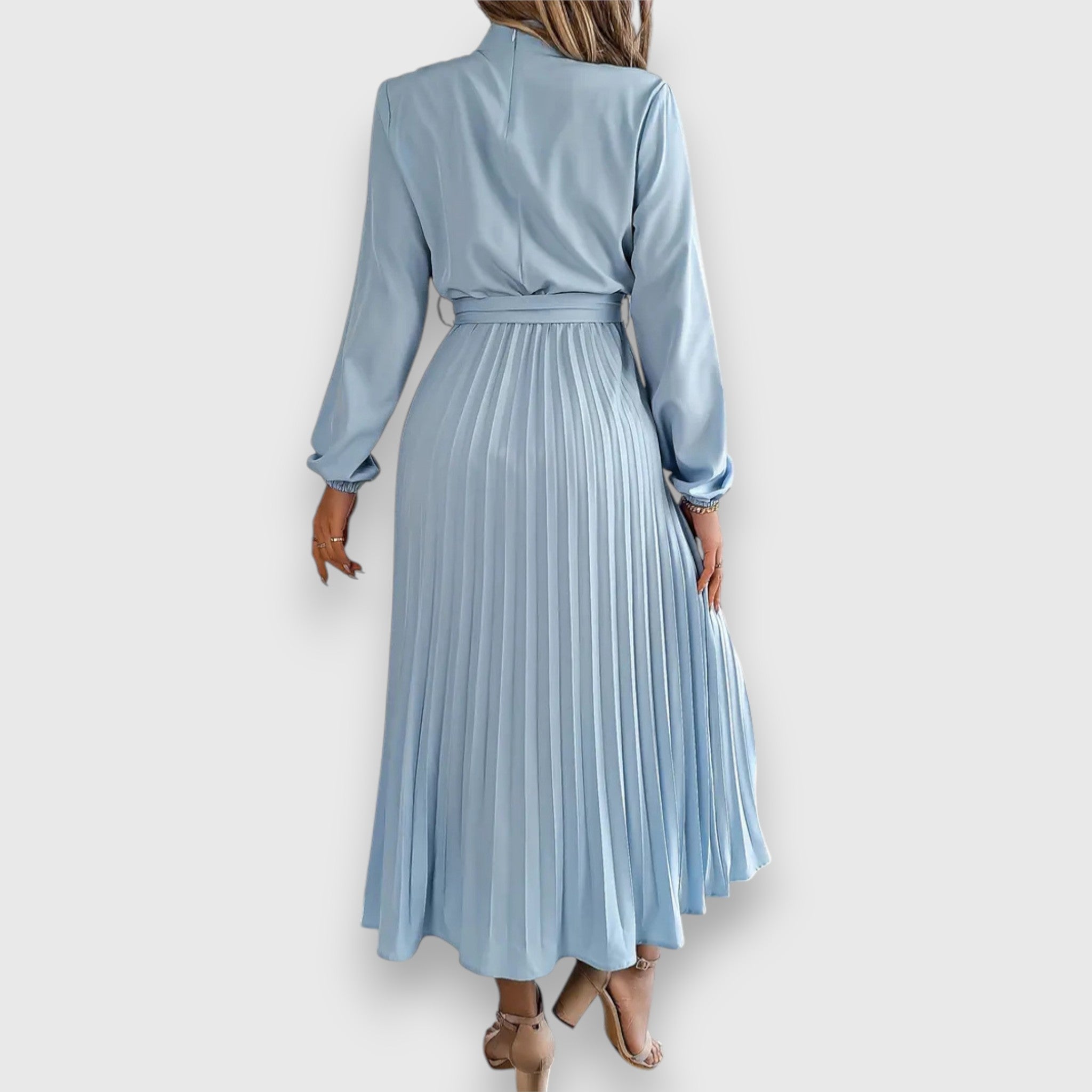 Women's Elegant Pleated Midi Dress