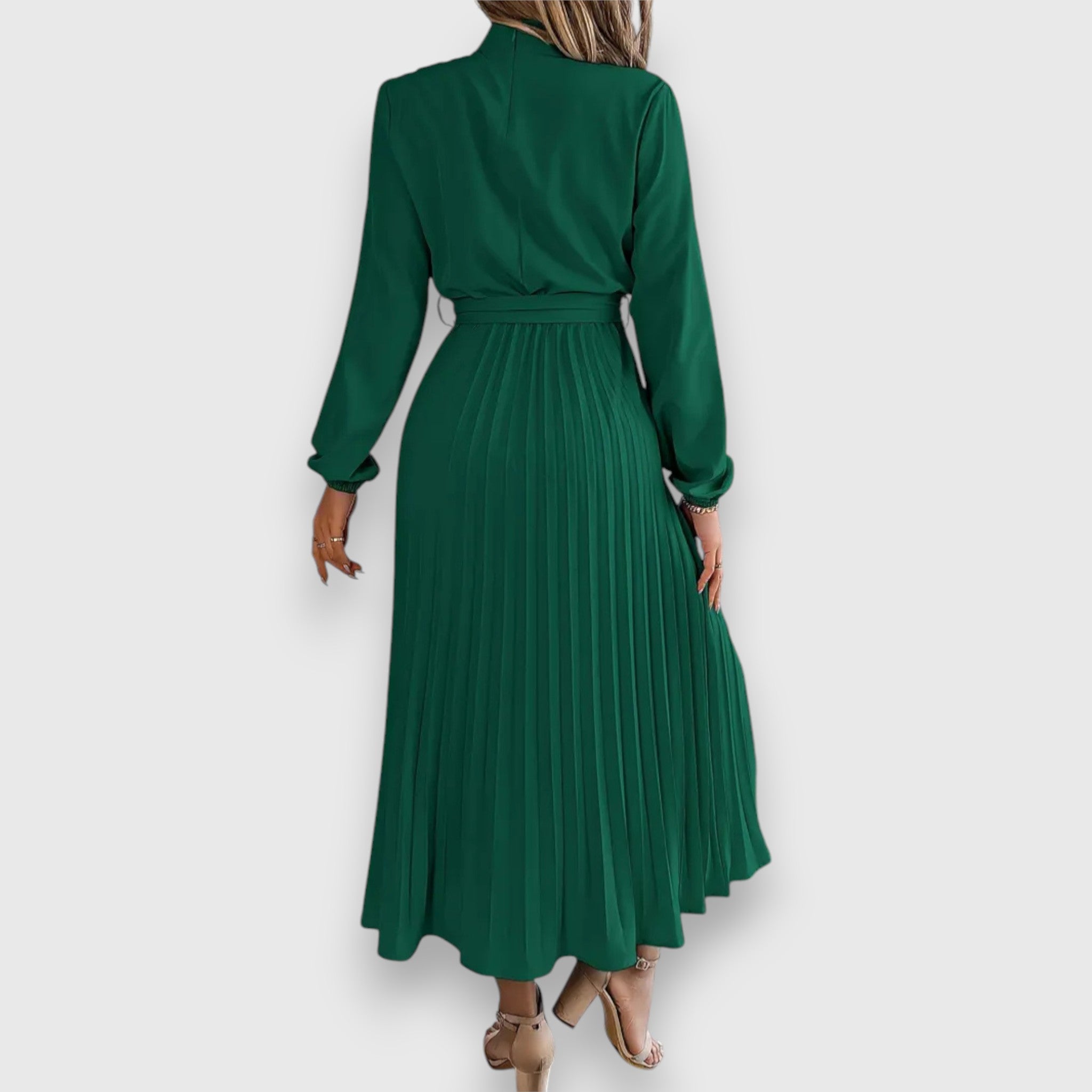 Women's Elegant Pleated Midi Dress