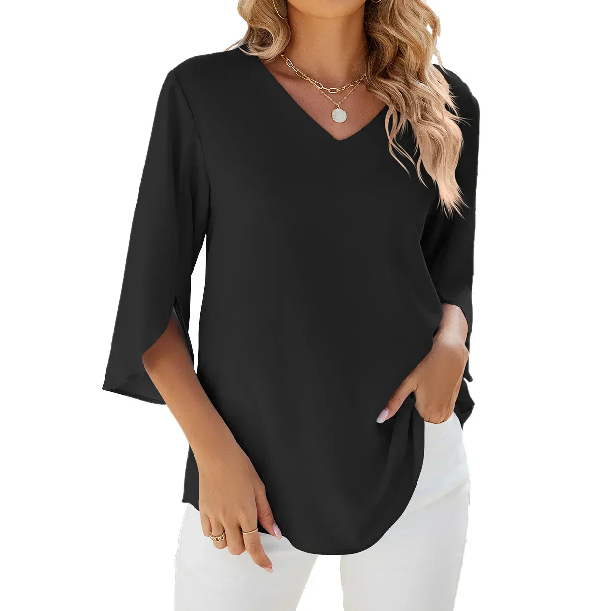 Women's V-Neck Blouse
