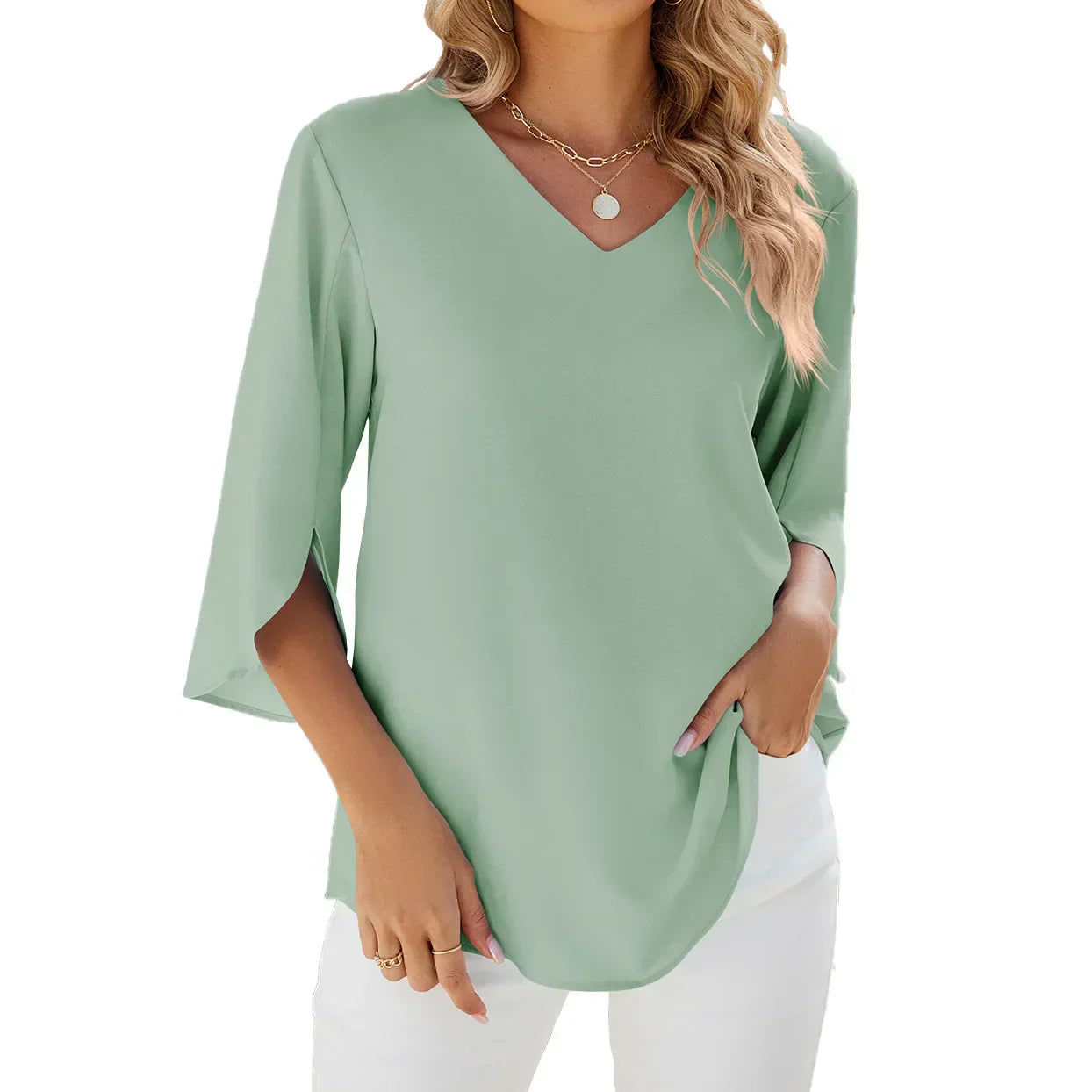 Women's V-Neck Blouse