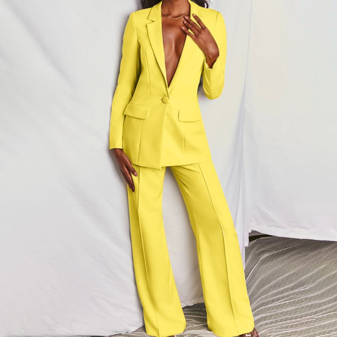 Women's Chic Blazer & Trousers Set