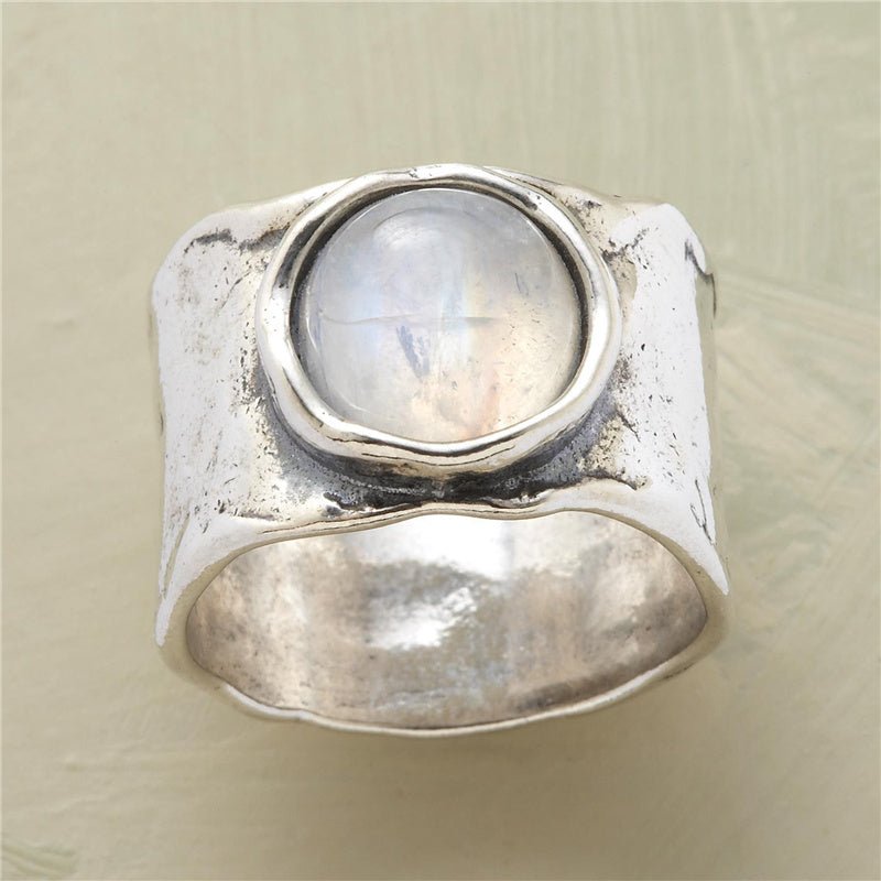 Women's Silver Moonstone Ring