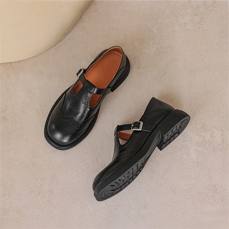 Women's Elegant Vegan Leather Mary Jane Sandal
