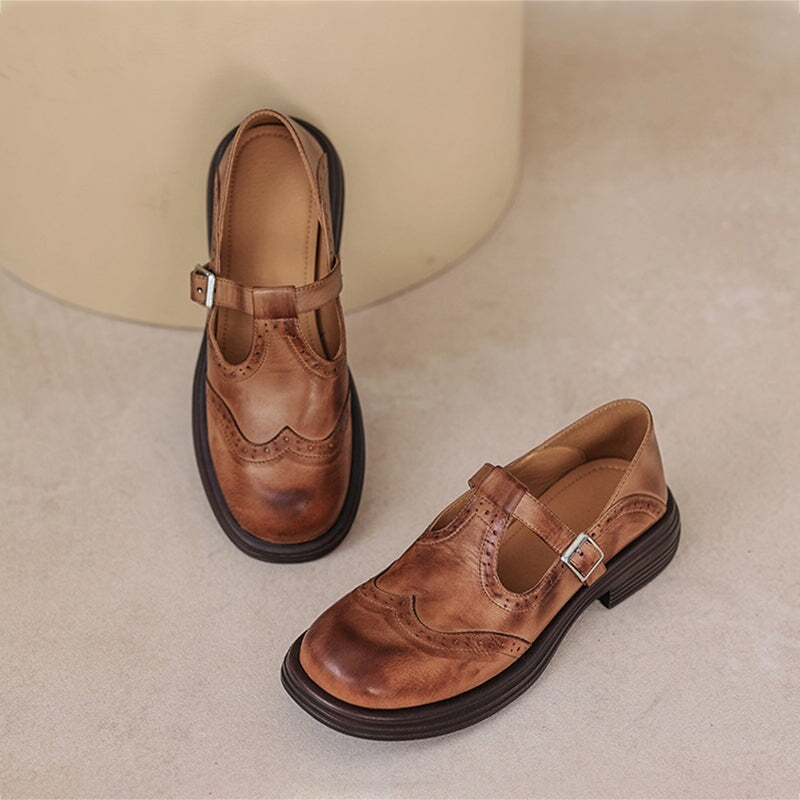 Women's Elegant Vegan Leather Mary Jane Sandal