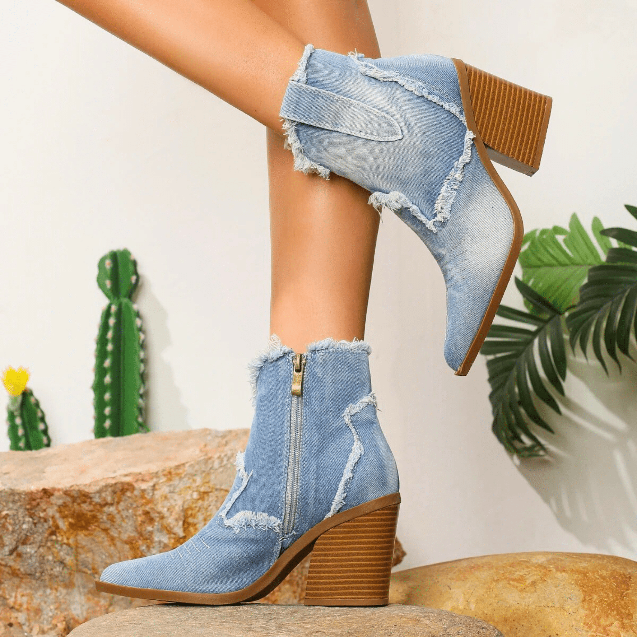 Women's Denim Ankle Boots