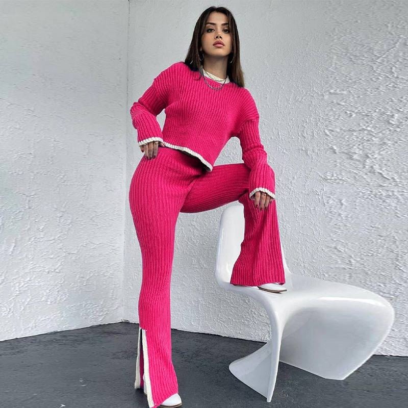 Women's Knitted Two-Piece Set – Stylish & Comfortable