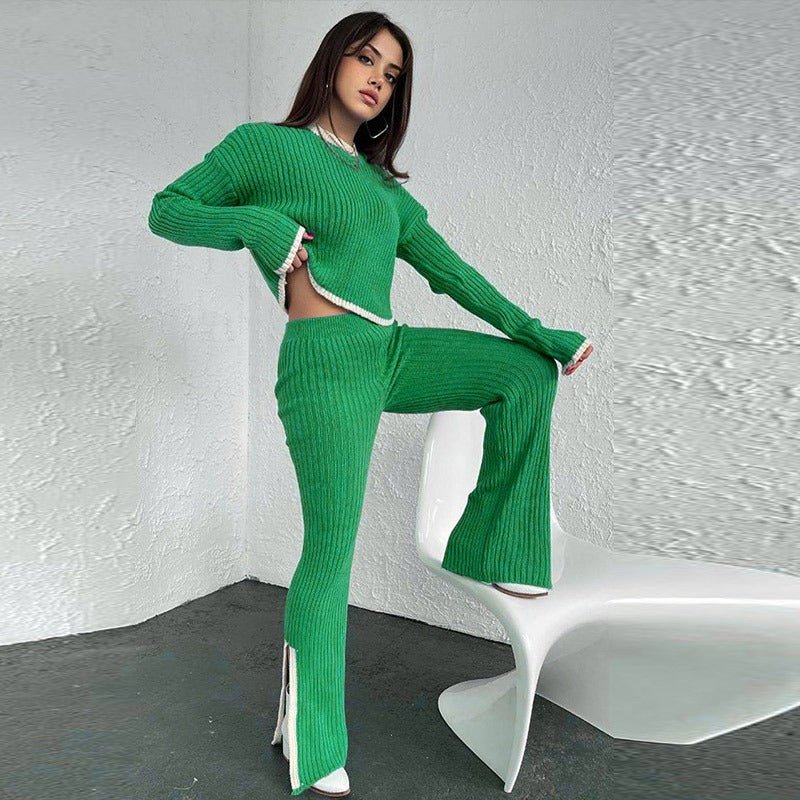 Women's Knitted Two-Piece Set – Stylish & Comfortable